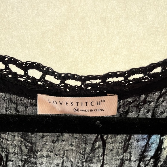 Lovestitch Boho Black Sleeveless Blouse - Picture 3 of 8